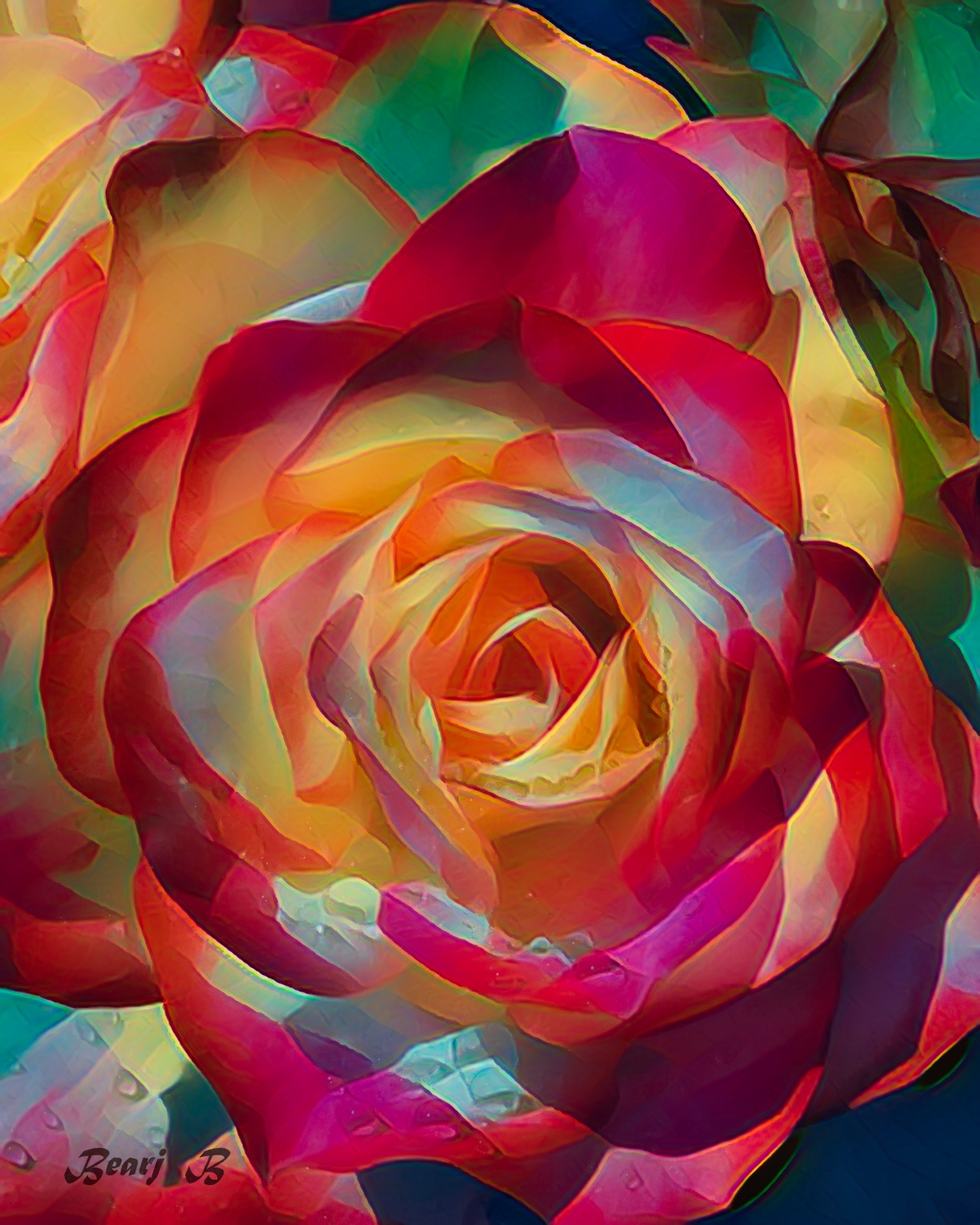Jazzed-up Rose